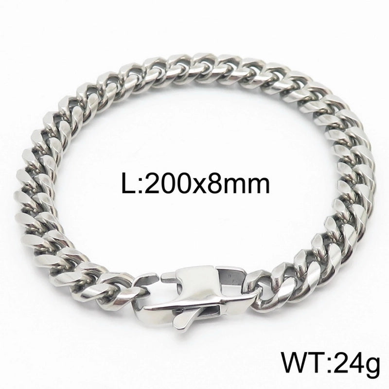 Minimalist Solid Color Titanium Steel Unisex Bracelets