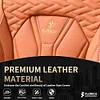 FLORICH Car Seat Covers Full Set, Leather Seat Covers for Cars, Orange Seat Cover, Waterproof Car Seat Cushion Universal Car Seat Protector Front Seats and Back Fit for Most Cars Trucks SUVs