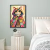 Diamond Painting -DIY Round Drill Cat with a Hat(40x60cm)