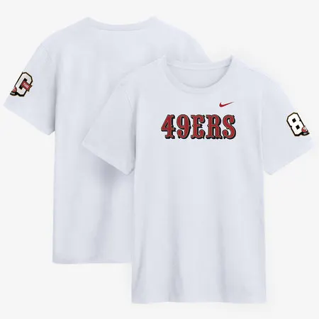 Men's San Francisco 49ers Nike White 80th Anniversary Goal Line Stand T-Shirt