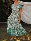 Bohemia  Floral  Floral V-Neck Maxi Dresses