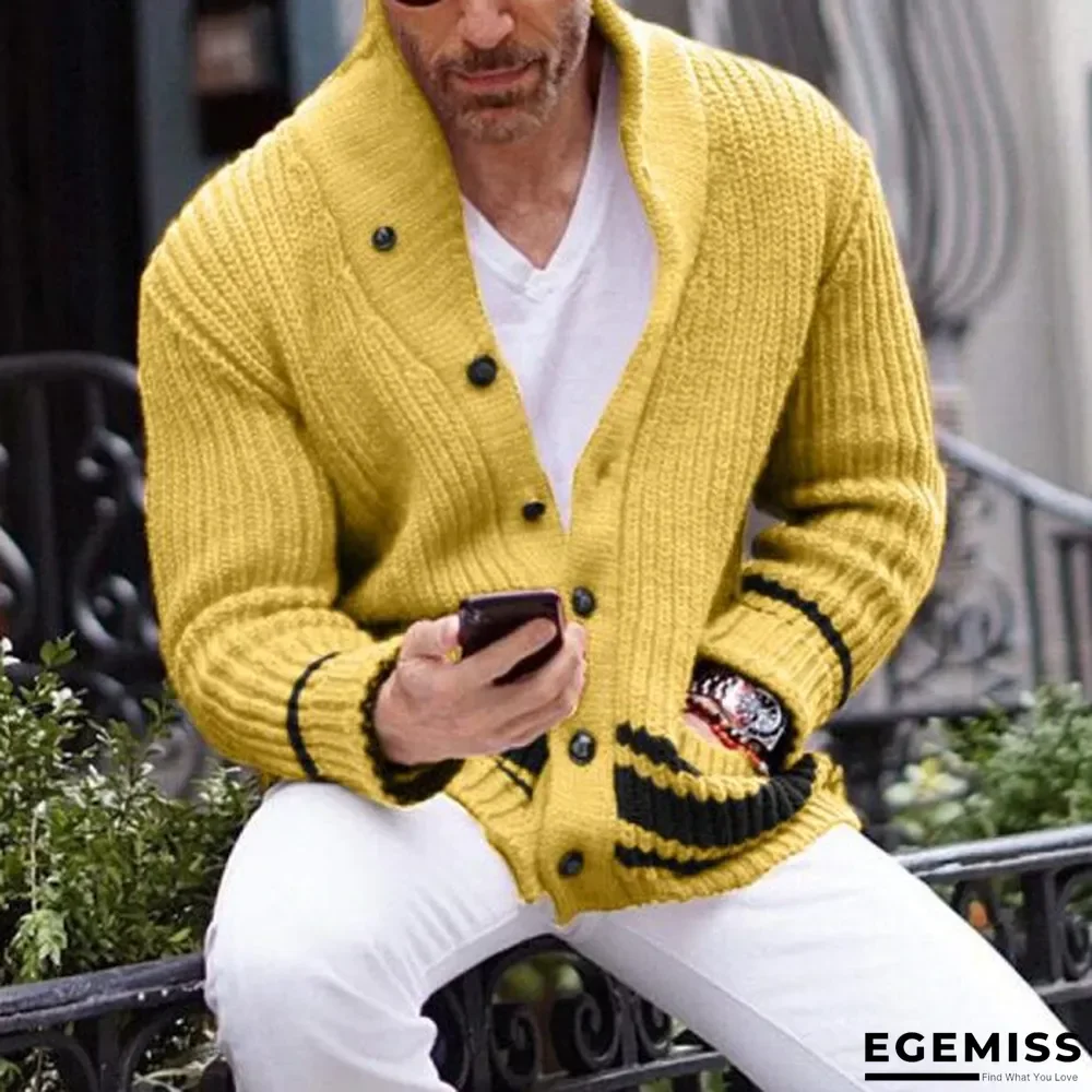 Casual Solid Color Half-turtleneck Button Sweater Men | EGEMISS