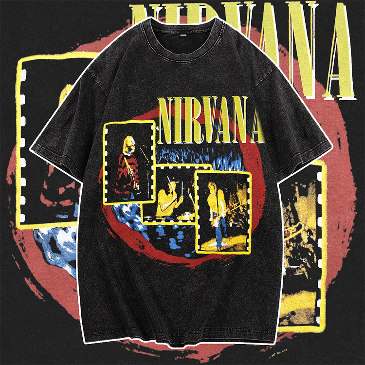 Davidhawaii100% Cotton Casual Cool and trendy street rock band double-sided T-shirt - 100% Cotton