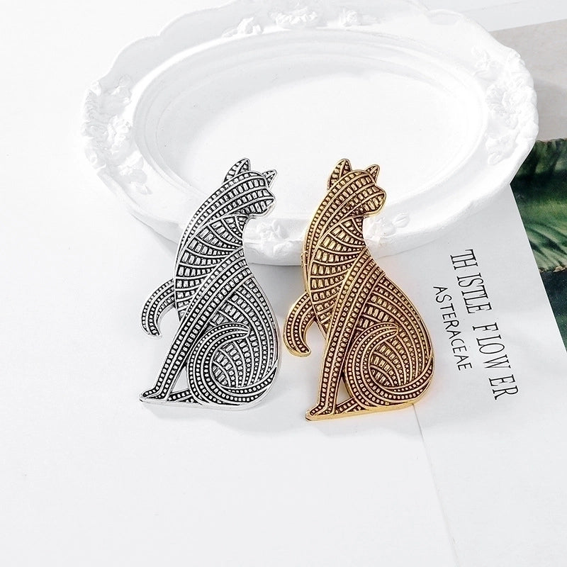 Retro Pin Tiger Alloy Plating Unisex Brooches