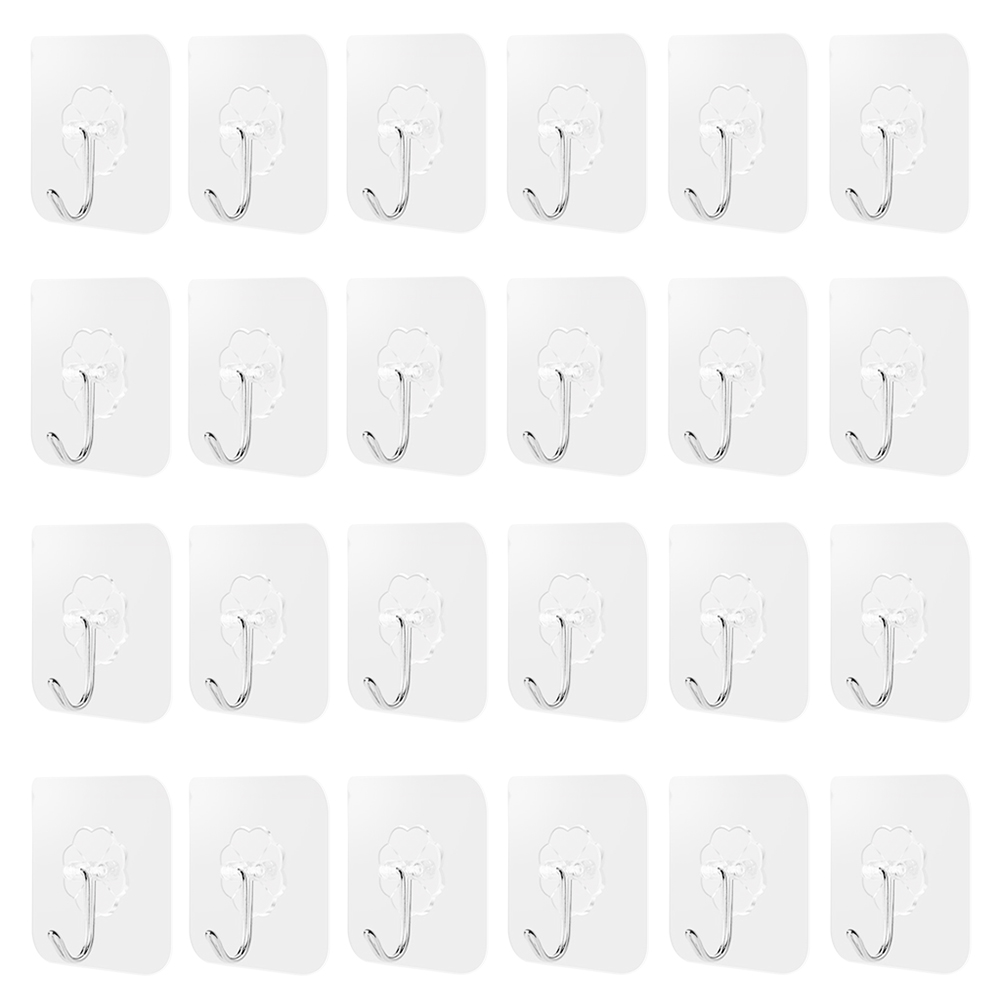 

Multi-function Wall Hook Durable Transparent Traceless Adhesive Hook Hanger, 501 Original