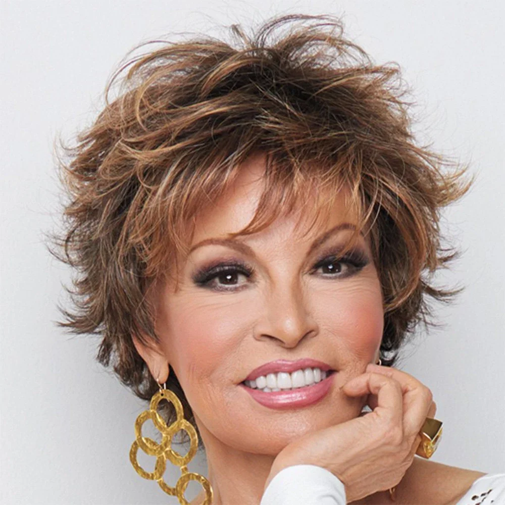 New Hot Wig Realistic Fluffy Short Curly Wig Chemical Fiber Hair Headgear-Hoverseek