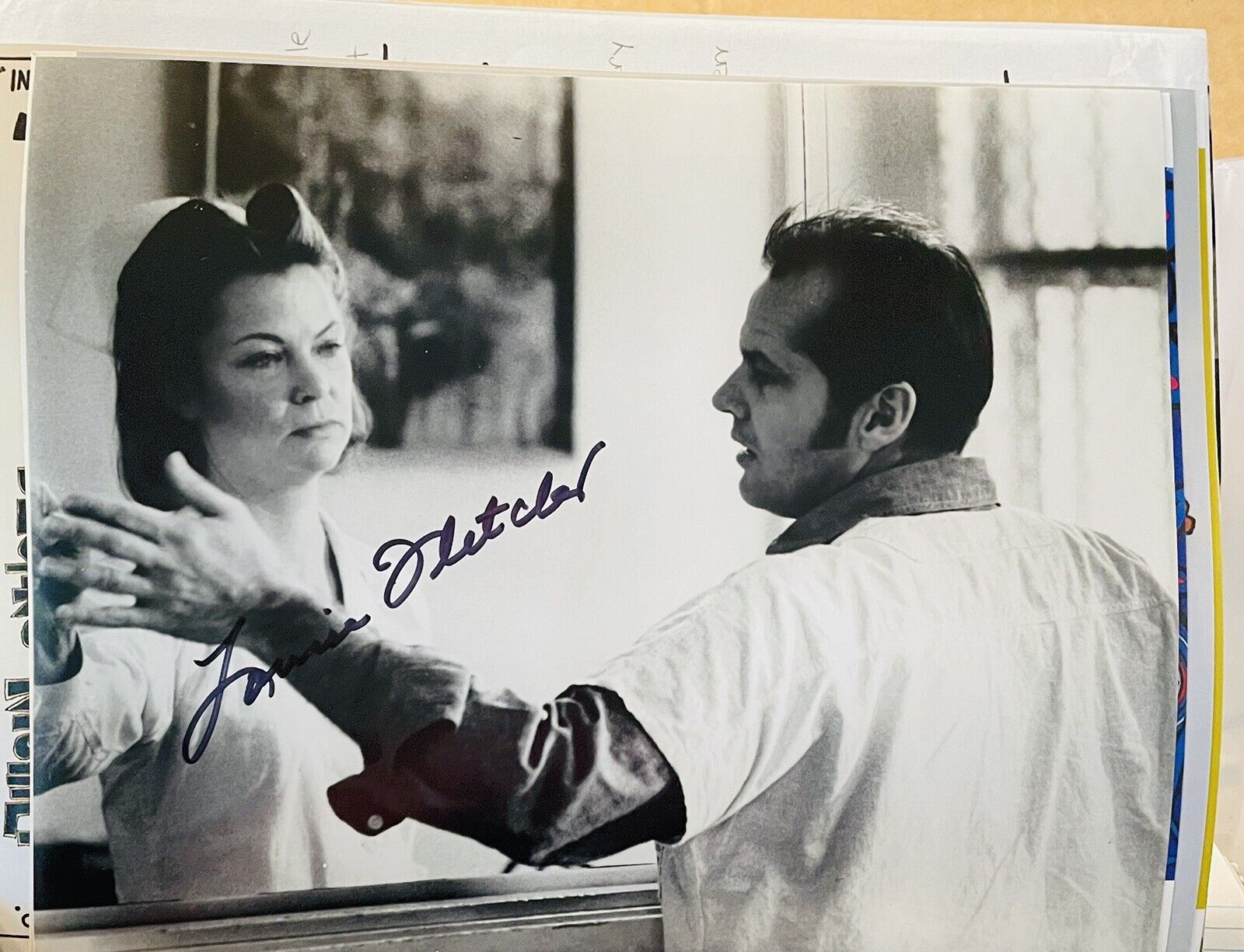 LOUISE FLETCHER ONE FLEW OVER THE CUCKOO'S NEST SIGNED 8X10 BECKETT BAS COA D1