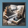 Ville d&rsquo;eau dans le livre percer rond peinture diamant-50 * 50cm