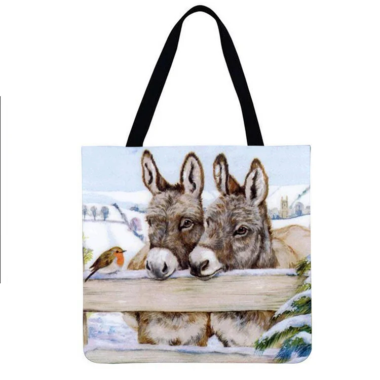 Linen Eco-friendly Tote Bag - Animal