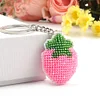 Bead Embroidery - Pink Strawberry Beaded Counted Cross Stitch Ornament Kit for Adults Beginners