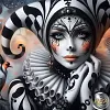 Clown Girl-Full Round Diamond Painting 30*30CM
