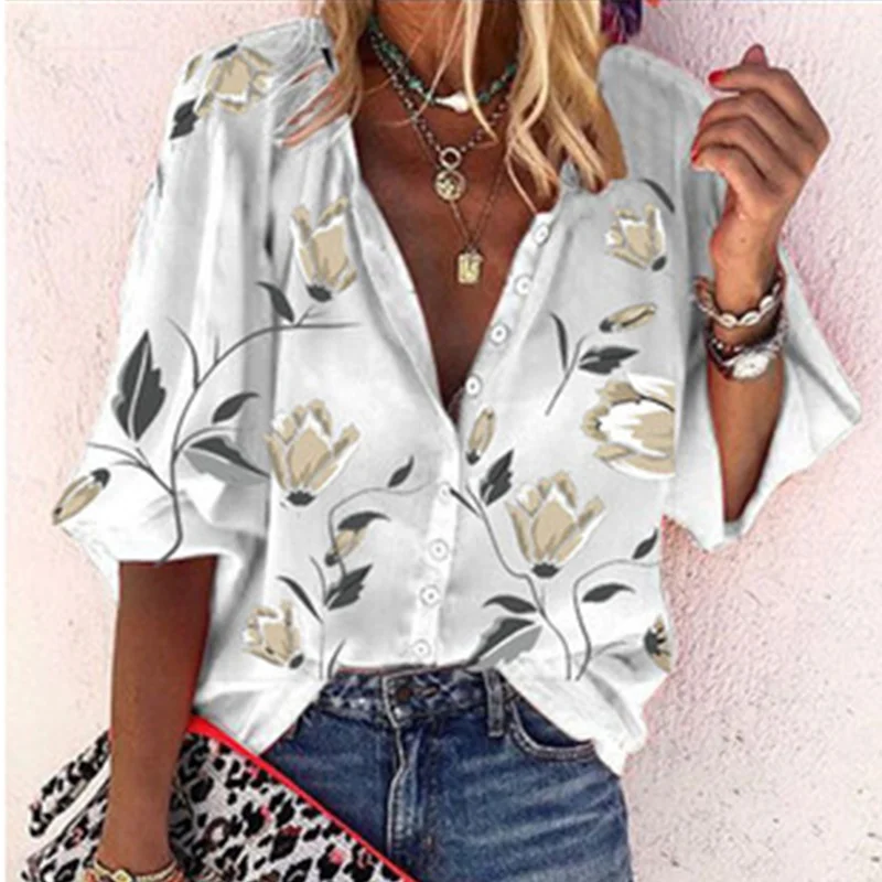 Vintage Floral Print Top