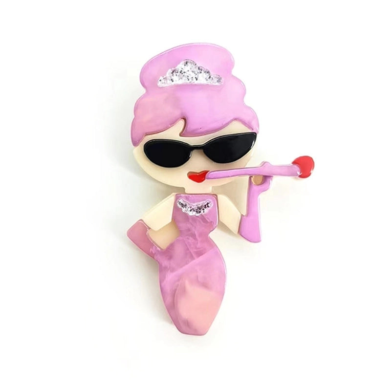 Fashion Pin Cartoon Arylic Women’S Brooches