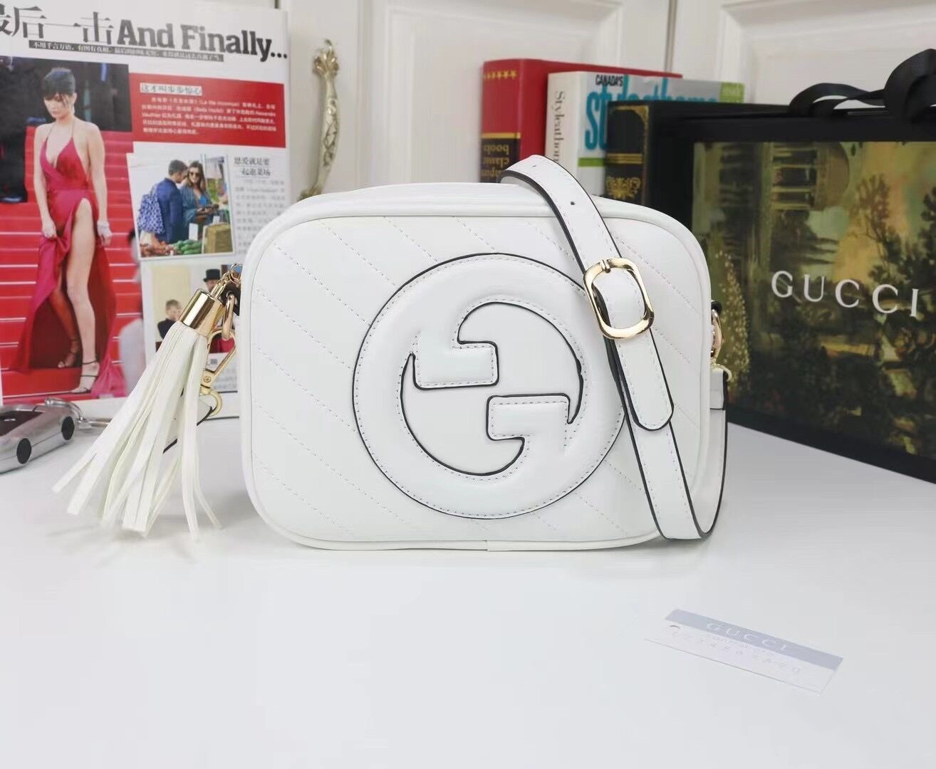 [🔥🔥🔥Factory Promotion] 2023 Latest Gucci Blondie Interlocking Double G Micro Label Zipper Closure Tassel Leather Crossbody Shoulder Bag Women - Small - Middle East Sale💥💥💥