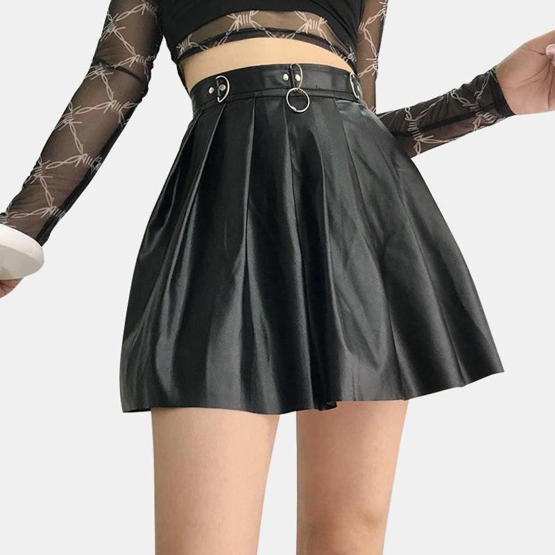 Ace Of Spade Pleated Skirt