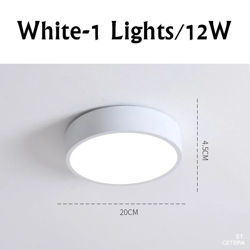 Nordic LED Ceiling Lamp Round Metal Lampshade Ceiling Lights Lighting Living Room Bedroom Decor Lustre Kitchen Light Fixtures