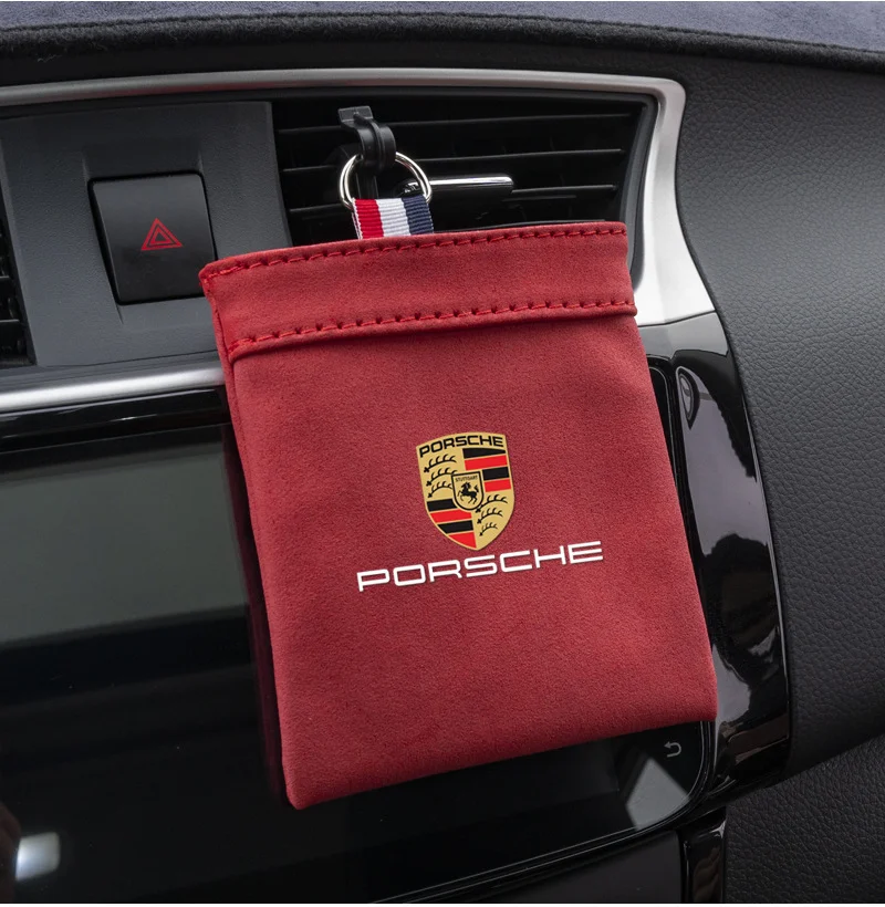 Car air conditioning outlet suede storage box (with independent car logo)
