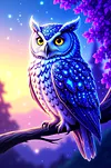 Luxury AB Velvet Diamond Painting Kit - Owl