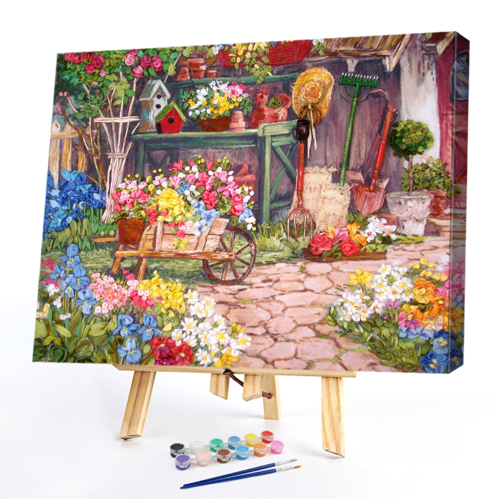 

50*40CM - Paint By Numbers - Blooming Flowers, 501 Original