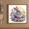 Bunny In Flowers - 18CT Stamped Cross Stitch 25*25cm/9.84*9.84in