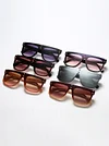 Oversized Square-Frame Acetate Sunglasses