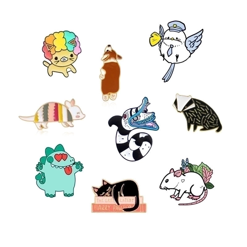 Minimalist Pin Animal Alloy Stoving Varnish Unisex Brooches