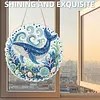 Whale DIY Rhinestone Diamond Painting Pendant 25x25cm Double Sided