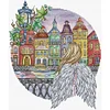 City Angel-14CT Stamped Cross Stitch 36*41cm/14.17*16.14in