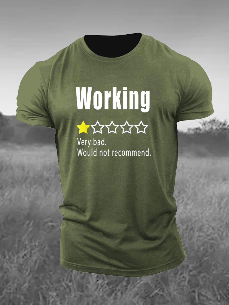 Working Printed Men's Crew Neck T-Shirt