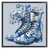 Blue And White Porcelain-Boots-11CT Stamped Cross Stitch 40*40cm/15.75*15.75in