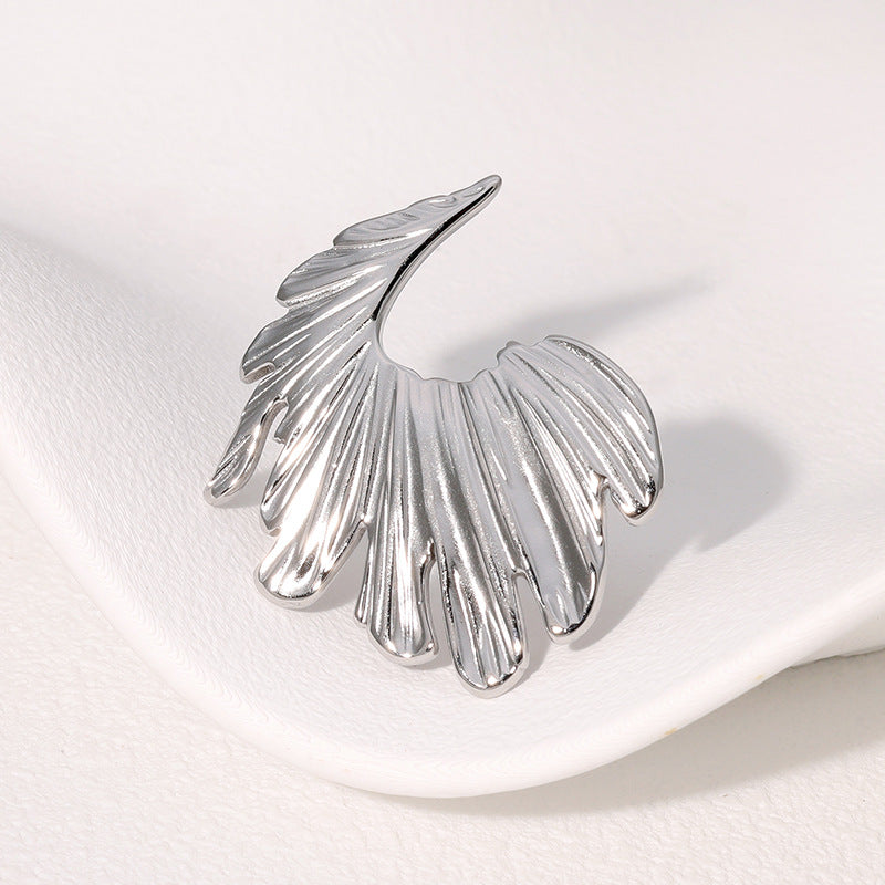 Exaggerated Irregular Index Finger Ring Simple Cold Style Open Stainless Steel Ring For Women