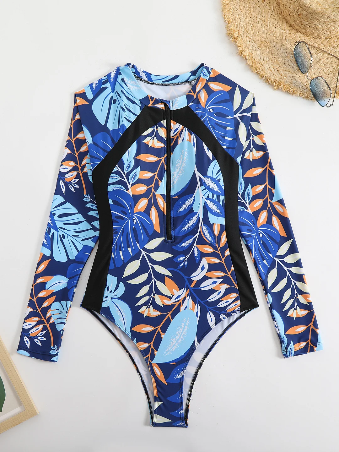 Uveng 2025 New Sexy Racing Surf Suit Color Conjoined Zipper Tight Body Repair Swimsuit Swimsuit Swimsuit