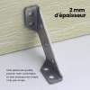 renfort d'angle en acier inoxydable, support triangulaire