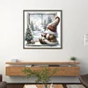 (Stamped/Counted) Gnome By Window In Winter-11CT/14CT Cross Stitch 40*40cm/15.75*15.75in