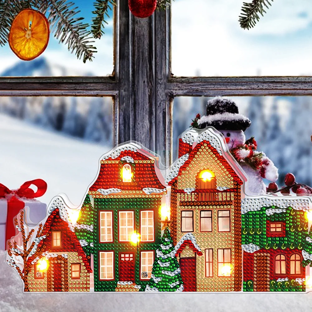 DIY Diamond Painting Nightlight Drilling Lamp - Christmas House