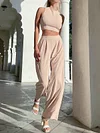 Empire Wide Leg Two-Piece Suits