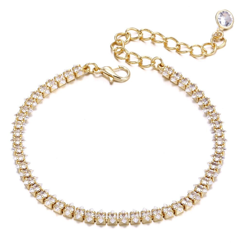Rhinestone Horse Eye Crystal Tennis Necklace Choker Necklace Women Jewelry-VESSFUL