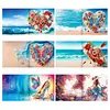 6pcs Diamond Painting Dream Series Greeting Card Kits with Envelopes for Family Friend Gifts