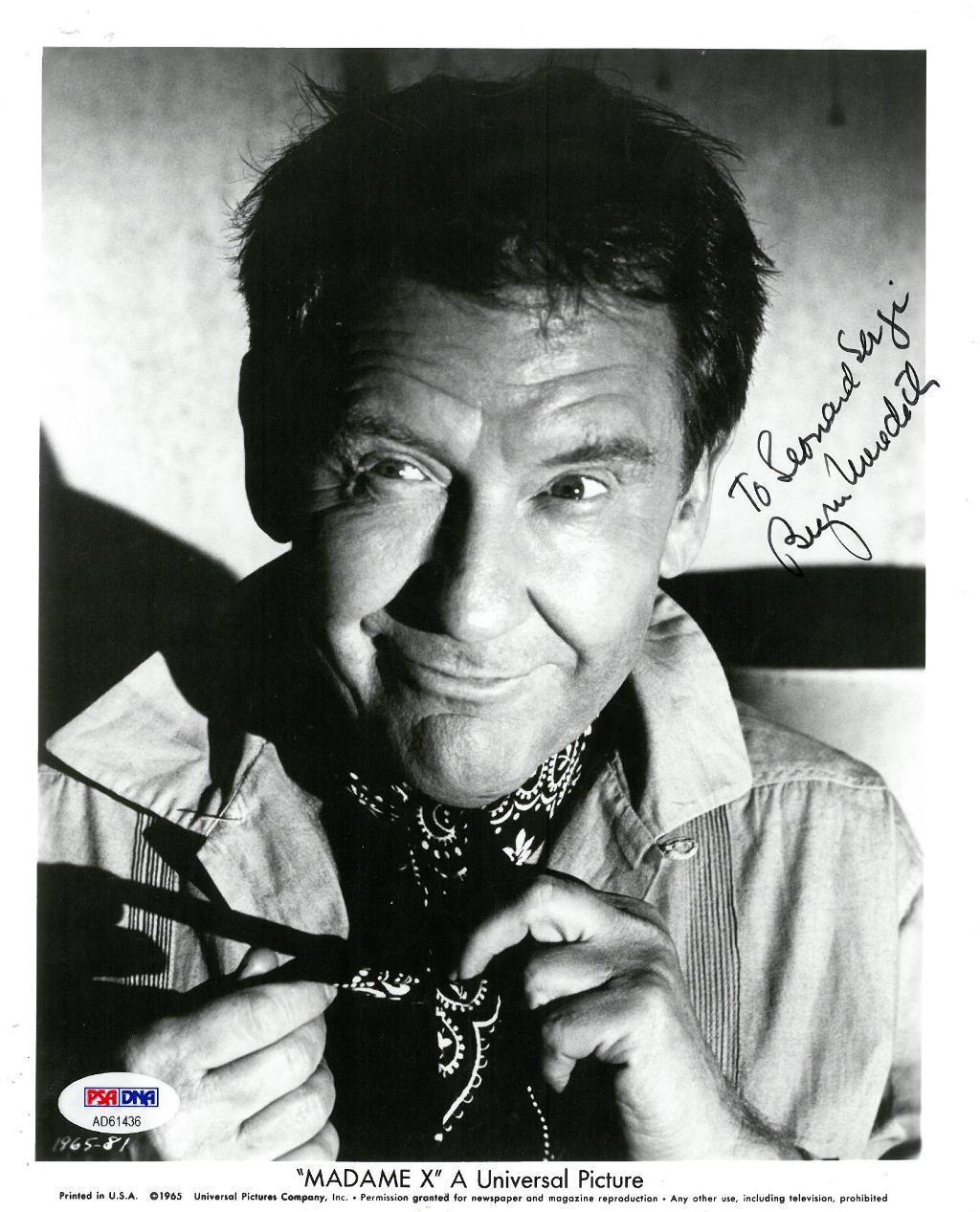 Burgess Meredith Signed Madame X Autographed 8x10 B/W Promo Photo Poster painting PSA #AD61436