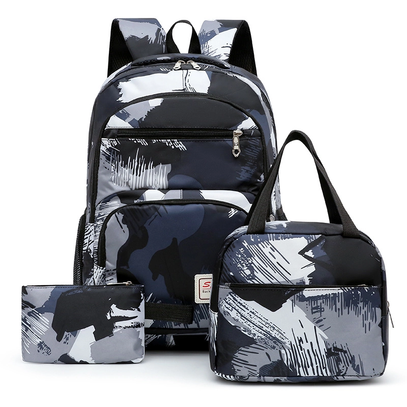 Three-piece Backpack Three-in-one Shoulder Bag Lunch Box Pencil Bag School Bag