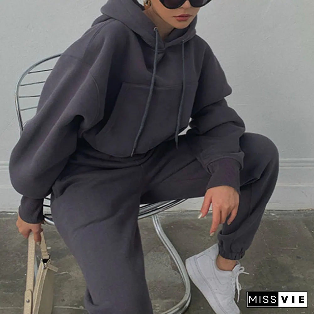 Two-Piece Sports Sweater Suit