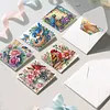 6Pcs Diamond Painting Flowers and Birds Greeting Card with Envelopes for Beginner Adult Holiday Gifts