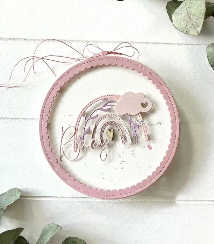 Piggy Craft metal cutting dies cut die mold Rainbow decoration Scrapbook paper craft knife mould blade punch stencils dies