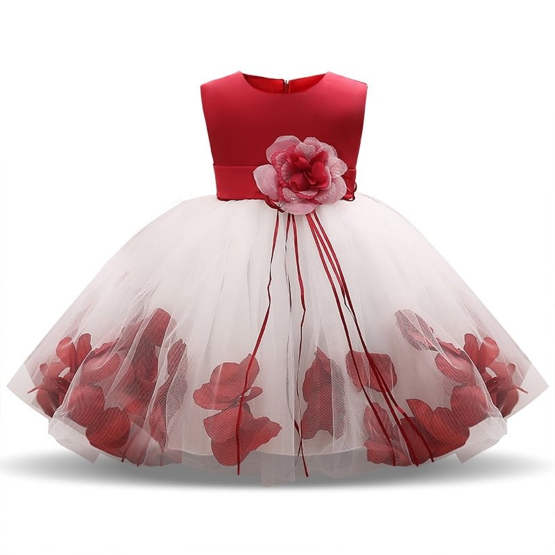 1 Year Birthday Baby Girl Party Dress Baptism Infant Christening Gown Newborn Toddlers Bebes Kids Clothes 6 9 12 18 24 Months