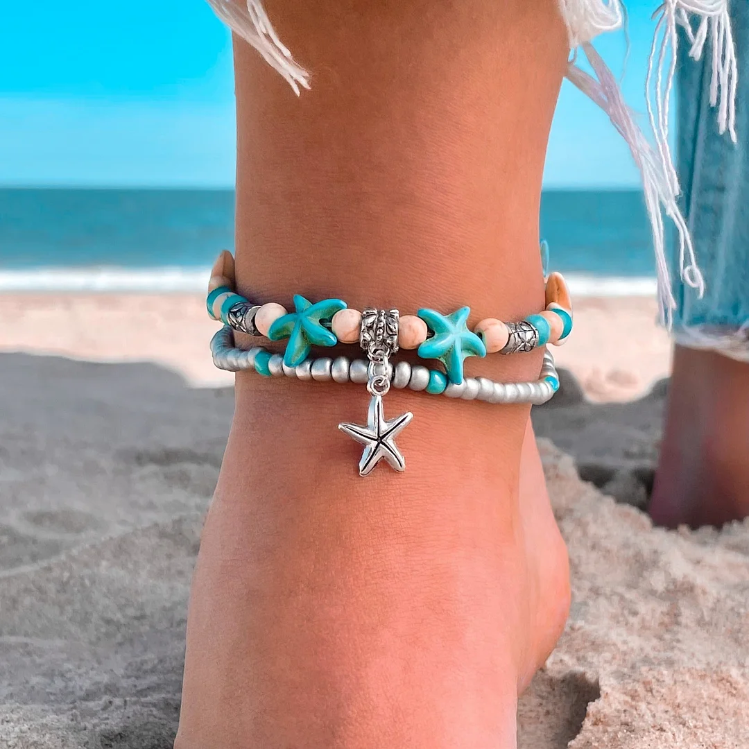 Boho Starfish Charm Anklet