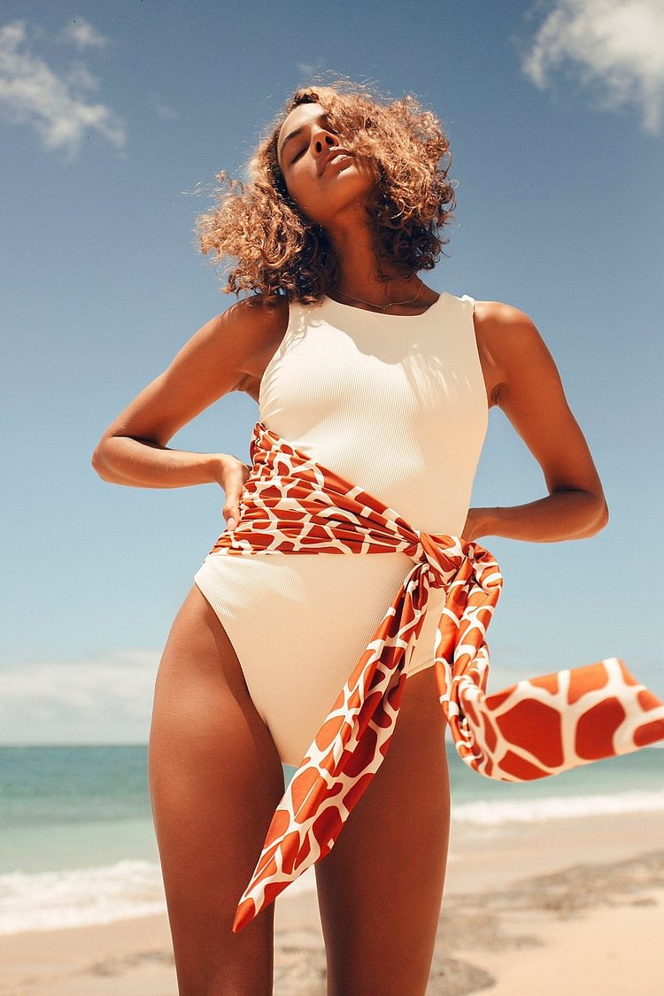Laceup Leopard Sexy One Piece Swimsuit