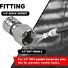 Garden Hose to Pressures Washer Adapter Leak-Proof 3/4 GHT to 1/4 Quick Connect Convert Stainless Steel Water Hose to Power Washer Connector for Car Wash Outdoor