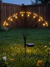 Solar Powered Firework Garden Lights Waterproof Decorative Starburst Fairy Light Easy To Install for Outside Patio Backyard Yard Walkway Decor