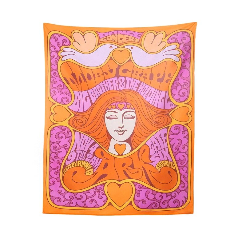 Retro Psychedelic 60s Tapestry Trippy Witchcraft Hippie Tapestry Boho Decor Wall Hanging Tapestry Girls Aesthetic Home Decor