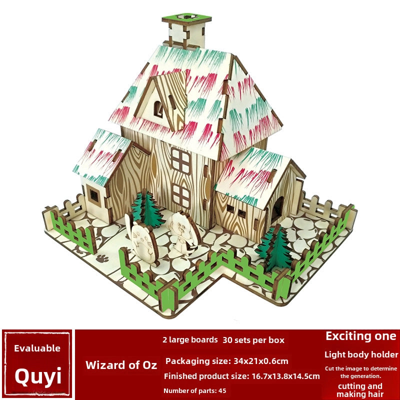Stall Supply Children’s Wooden 3D Puzzle Adult Puzzle Christmas Building Handmade Educational Model Toy